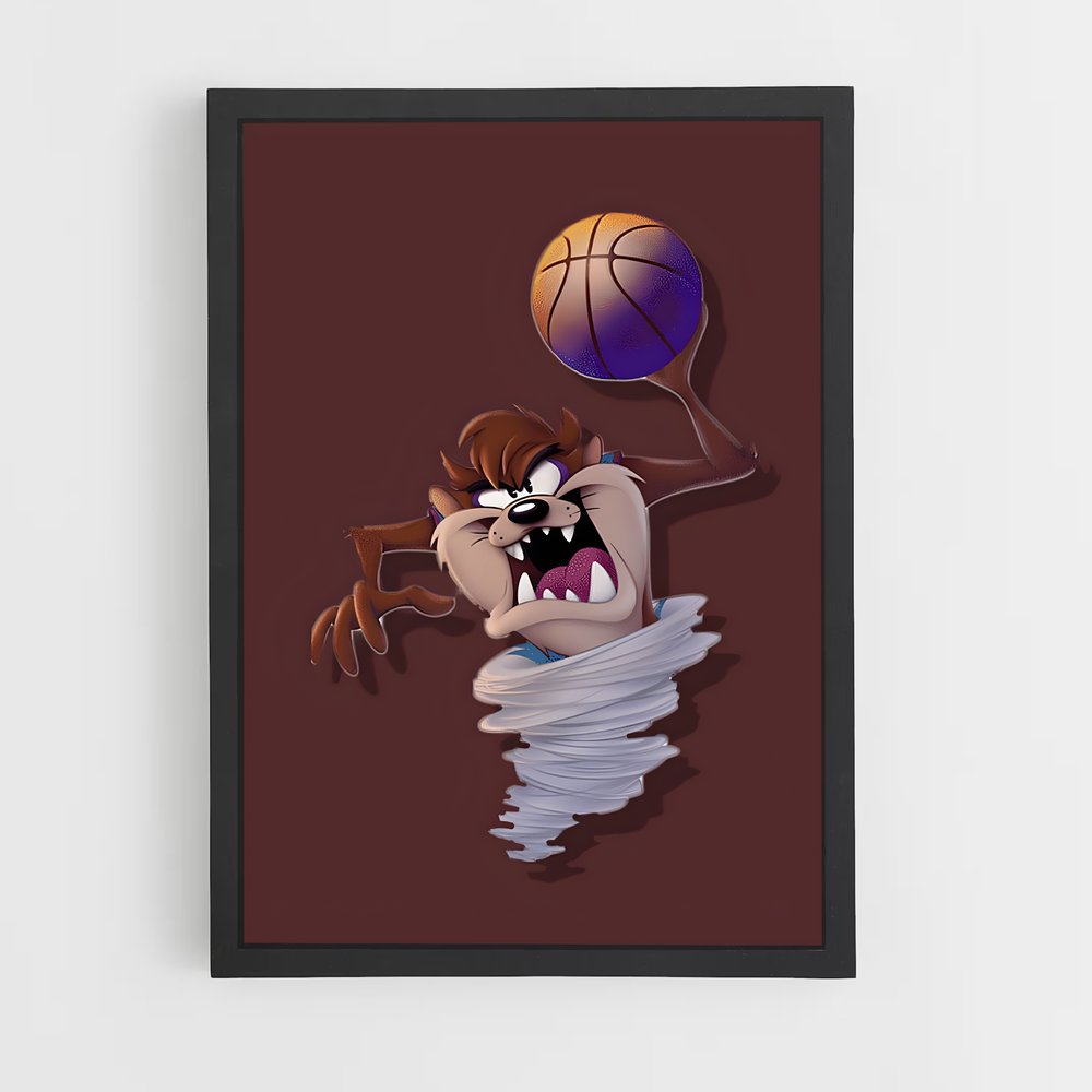 Poster Slam Dunk Tasmanien – affiche Basketball (vue 2)
